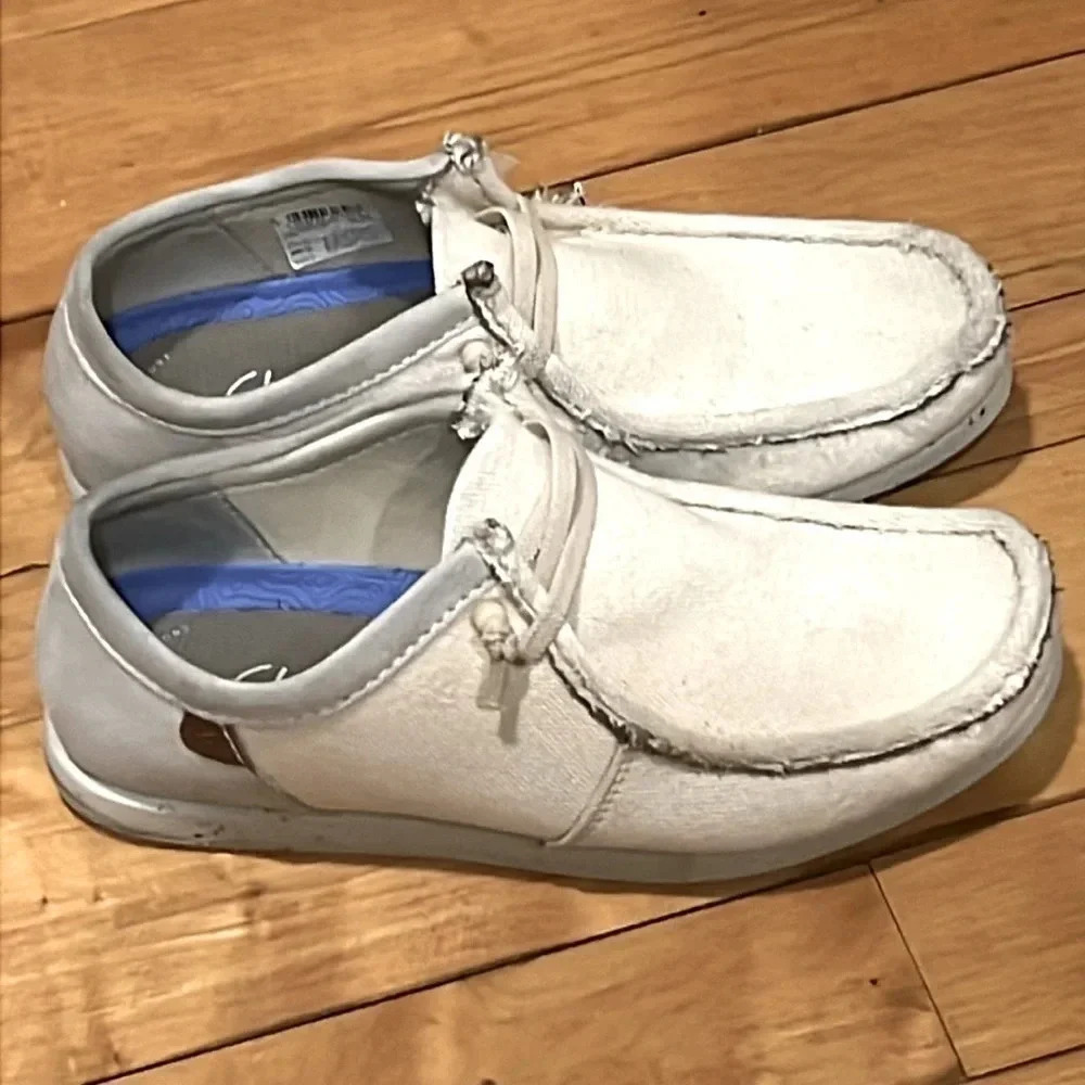 Clarks Men's Shacrelite Ivory Combi Casual Shoe Size 11
